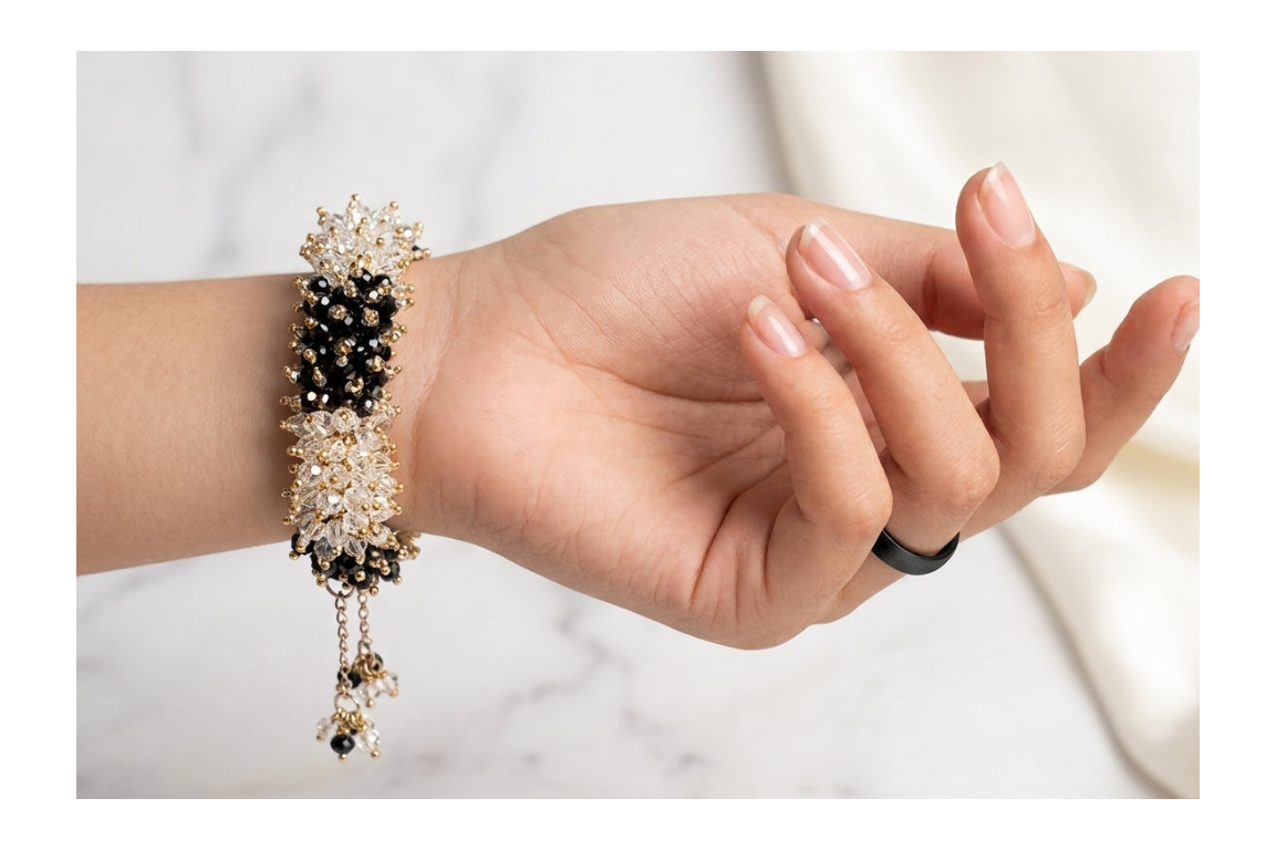Elegant Crystal Gajra Bracelet