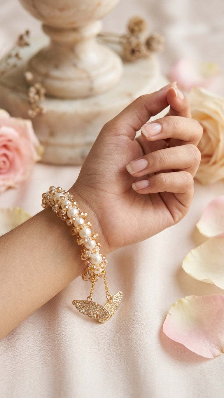 Aurelia Pearl Cluster Bracelet Pair