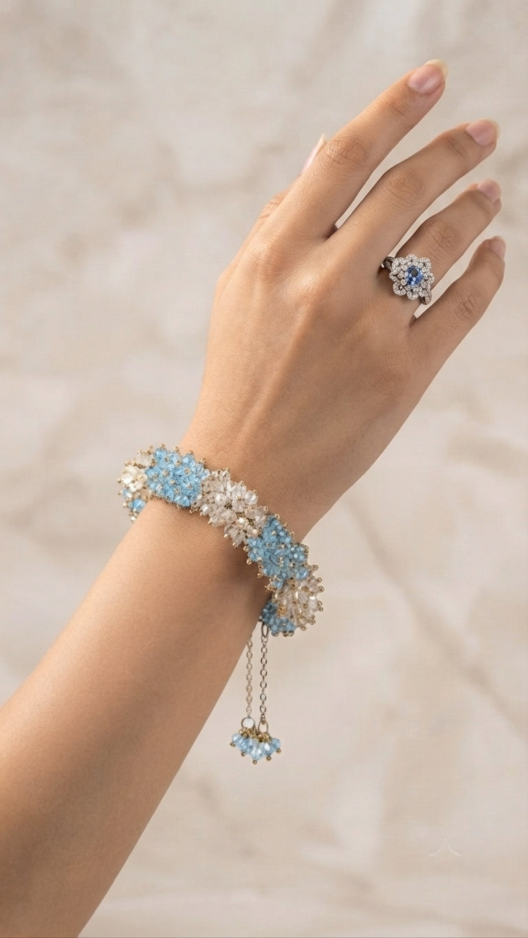 Elegant Crystal Gajra Bracelet