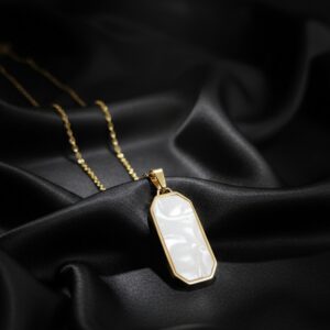 Gehnay White Octagon Pendant