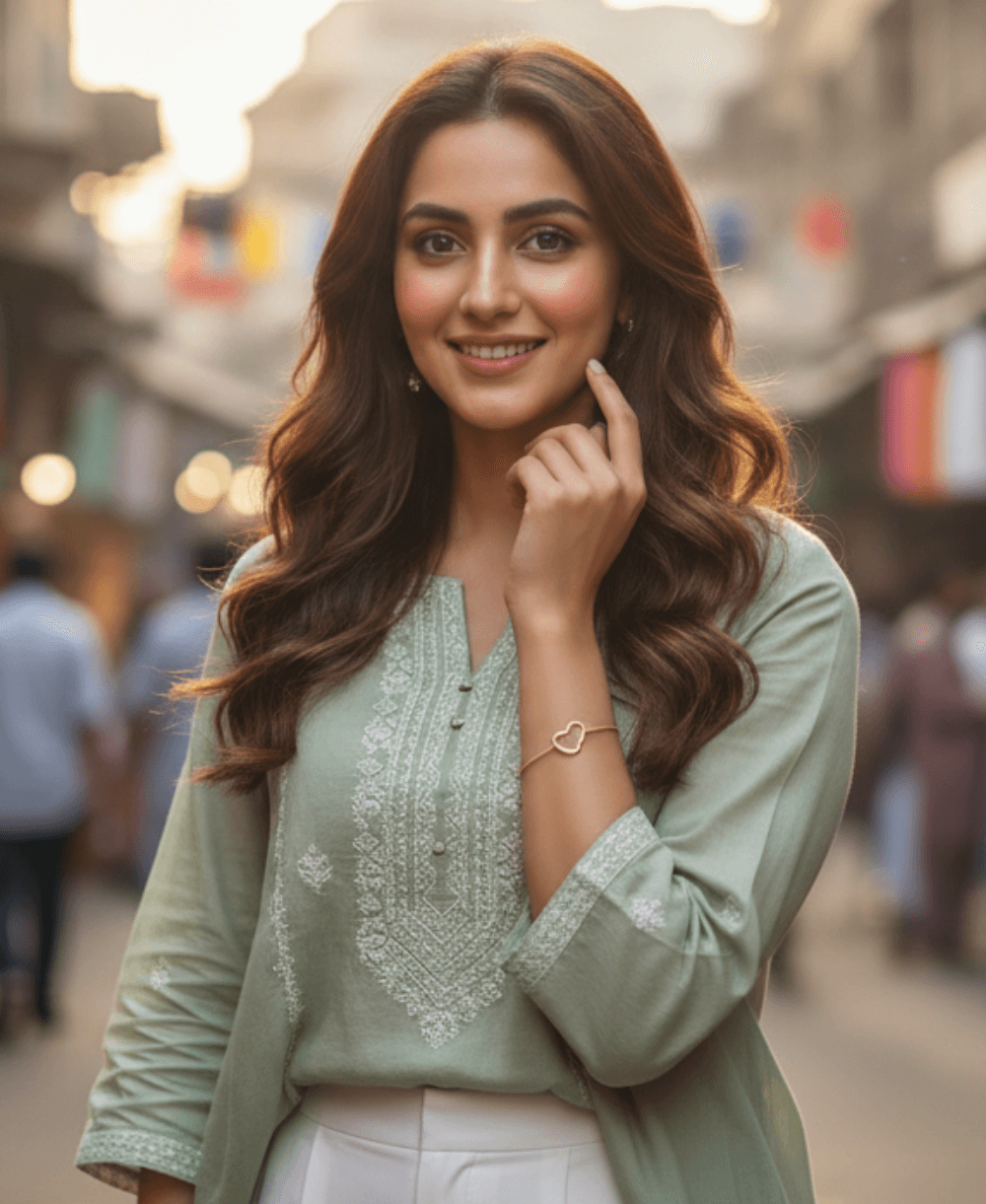 Open Heart Bracelet (Gold)