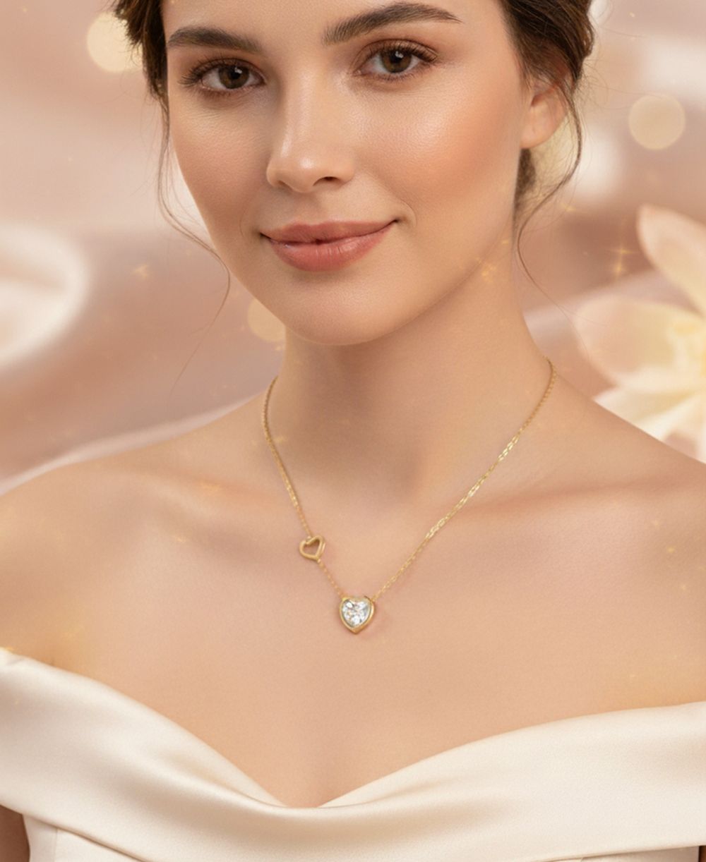 Double Heart Pendant (Gold)