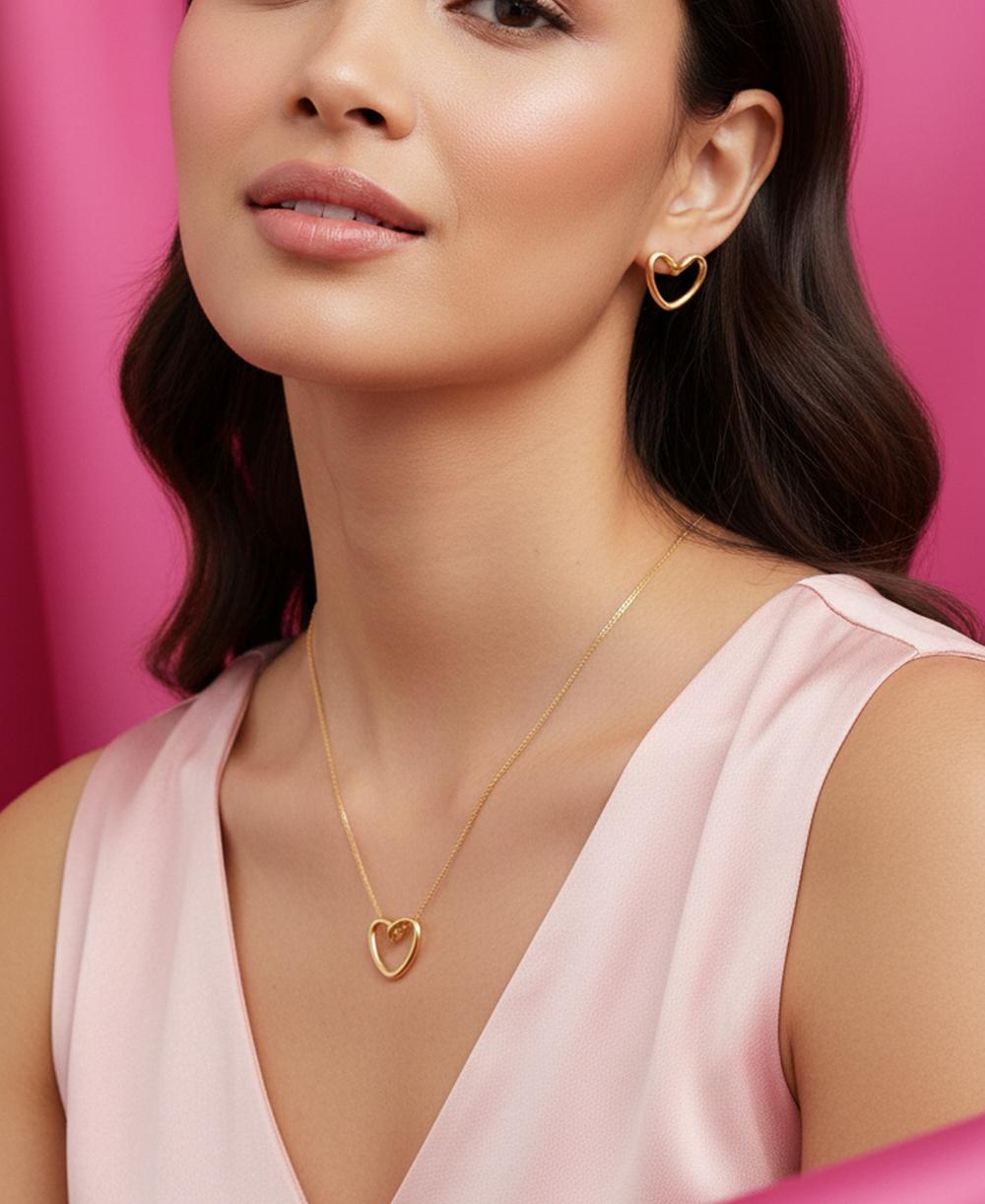 Open Heart Locket Set