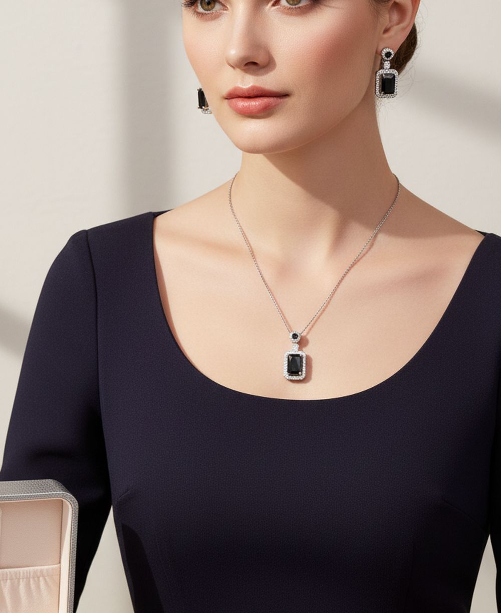 Rectangle Emerald Set (Black)