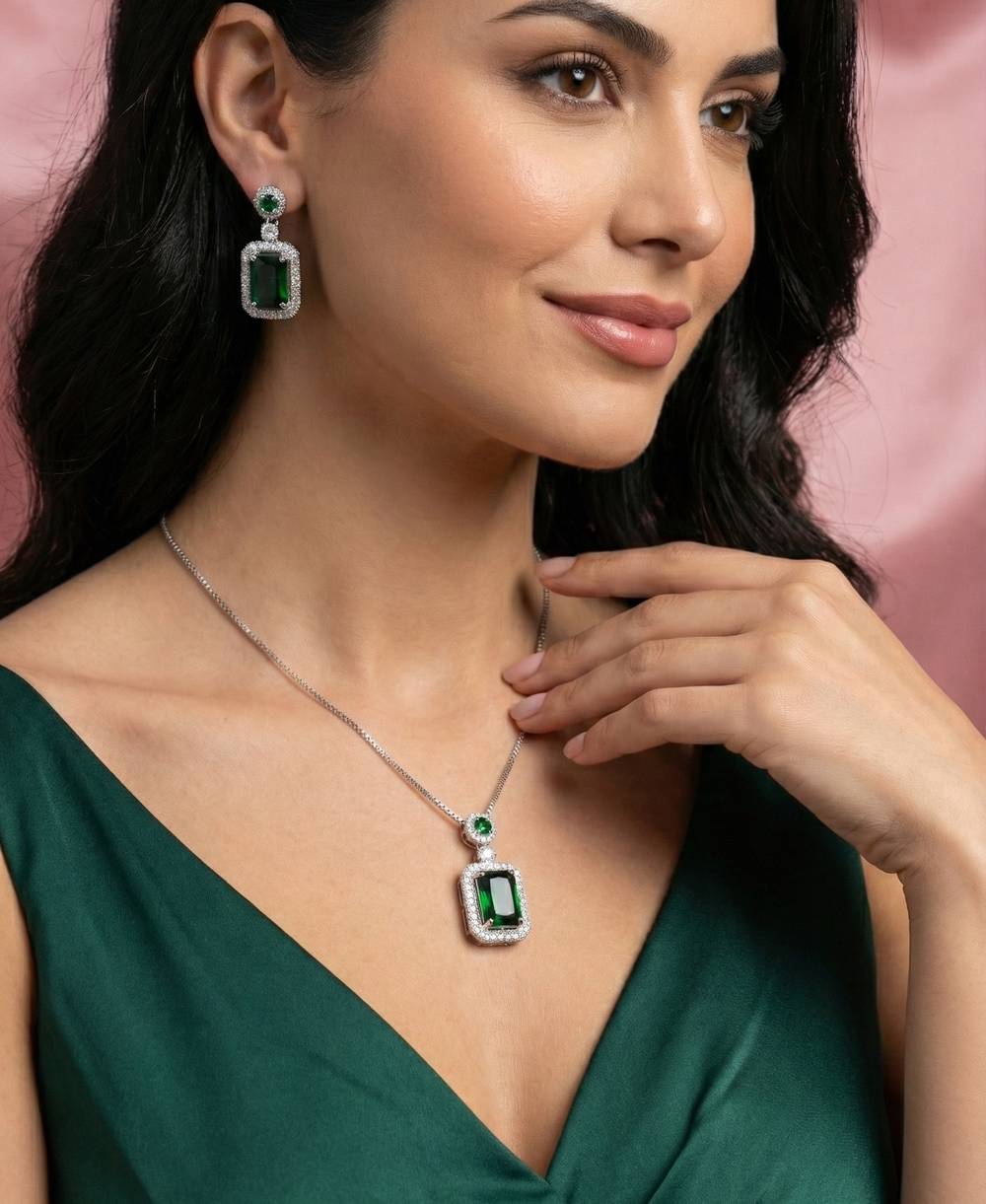 Rectangle Emerald Set (Green)